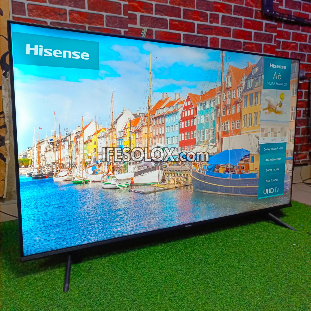 Hisense 55 inch 55A6H VIDAA Smart 4K UHD Frameless TV (Bluetooth, WiFi, AirPlay 2, Miracast) - Foreign Used