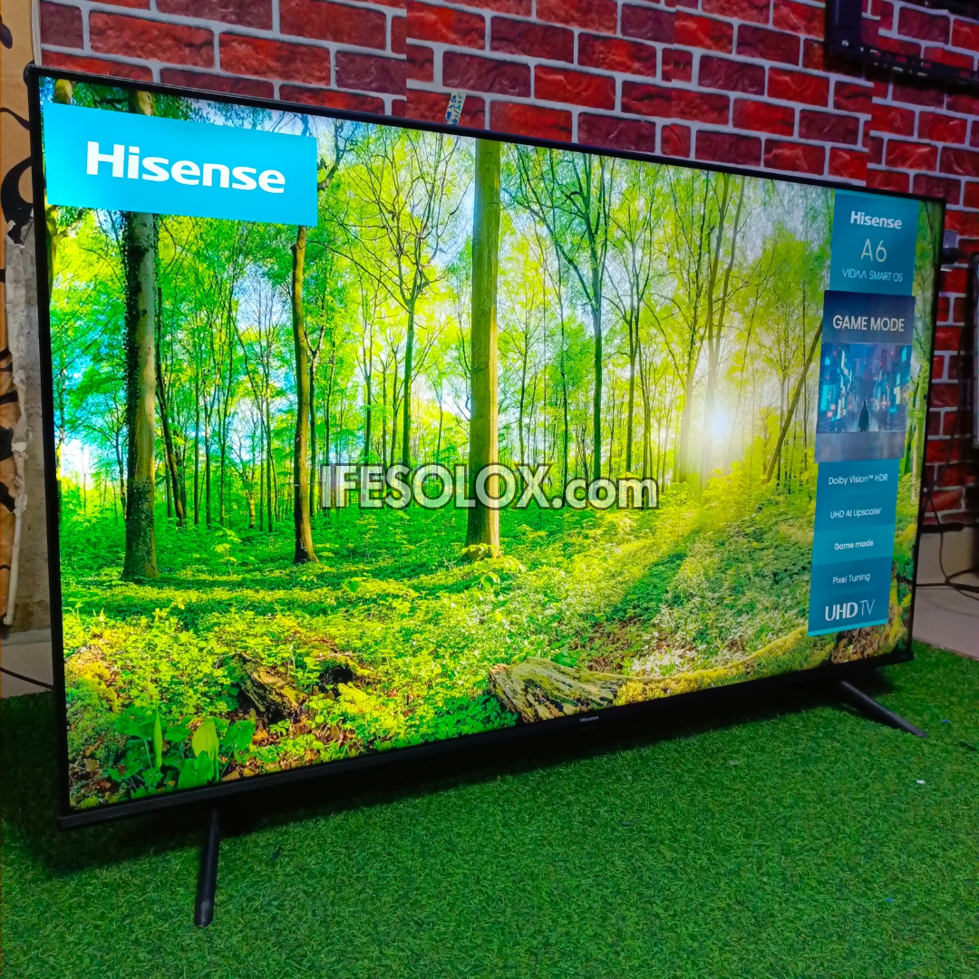 Hisense 55 inch 55A6H VIDAA Smart 4K UHD Frameless TV (Bluetooth, WiFi, AirPlay 2, Miracast) - Foreign Used