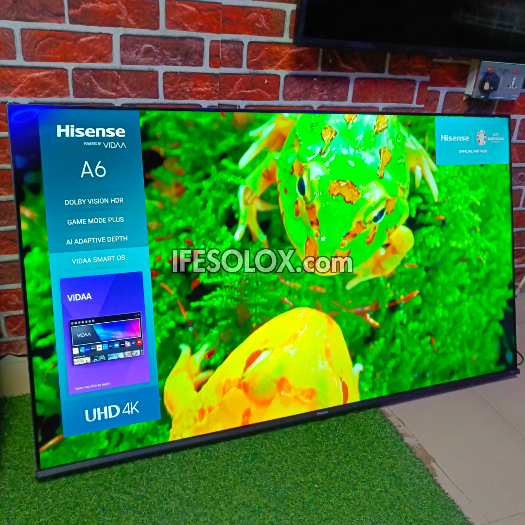 Hisense 55 inch 55A6K VIDAA Smart 4K UHD 2023 Frameless TV (Bluetooth, WiFi, AirPlay 2, Miracast) - Foreign Used