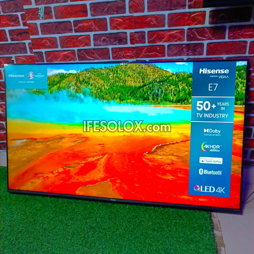 Hisense 55 inch 55E7G QLED Quantum Dot VIDAA Smart 4K UHD Frameless QLED TV - Foreign Used