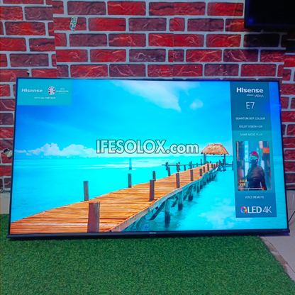 Hisense 55 inch 55E7G QLED Quantum Dot VIDAA Smart 4K UHD Frameless QLED TV - Foreign Used