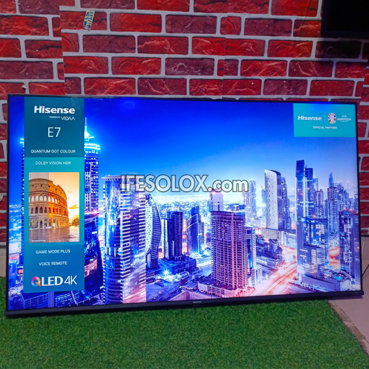 Hisense 55 inch 55E7G QLED Quantum Dot VIDAA Smart 4K UHD Frameless QLED TV - Foreign Used