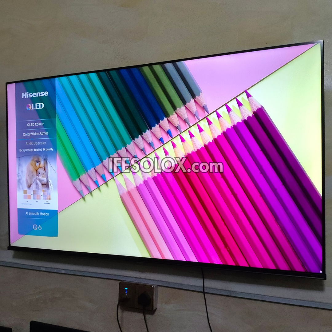Hisense 55 inch 55Q6Q QLED Quantum Dot VIDAA Smart 4K UHD Frameless QLED TV - Foreign Used