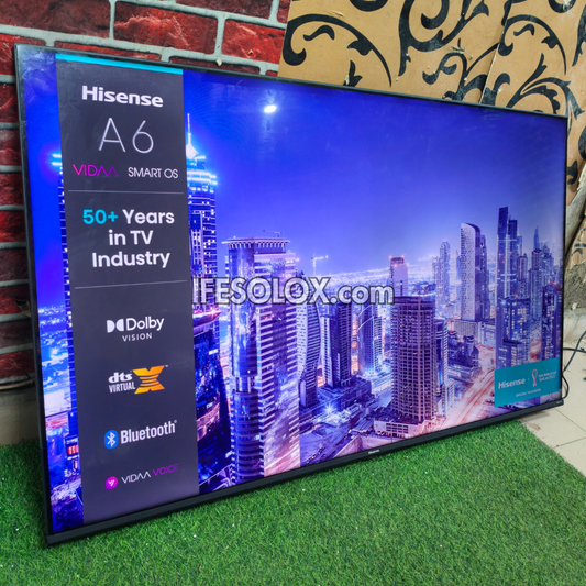 Hisense 58 inch 58A6G VIDAA Smart 4K UHD Frameless TV (Bluetooth, WiFi, Screen Mirroring, AirPlay) - Foreign Used