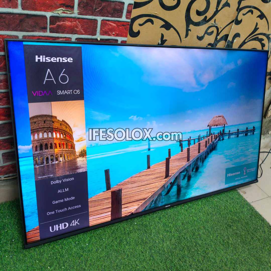 Hisense 58 inch 58A6G VIDAA Smart 4K UHD Frameless TV (Bluetooth, WiFi, Screen Mirroring, AirPlay) - Foreign Used