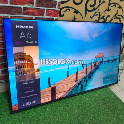 Hisense 58 inch 58A6G VIDAA Smart 4K UHD Frameless TV (Bluetooth, WiFi, Screen Mirroring, AirPlay) - Foreign Used