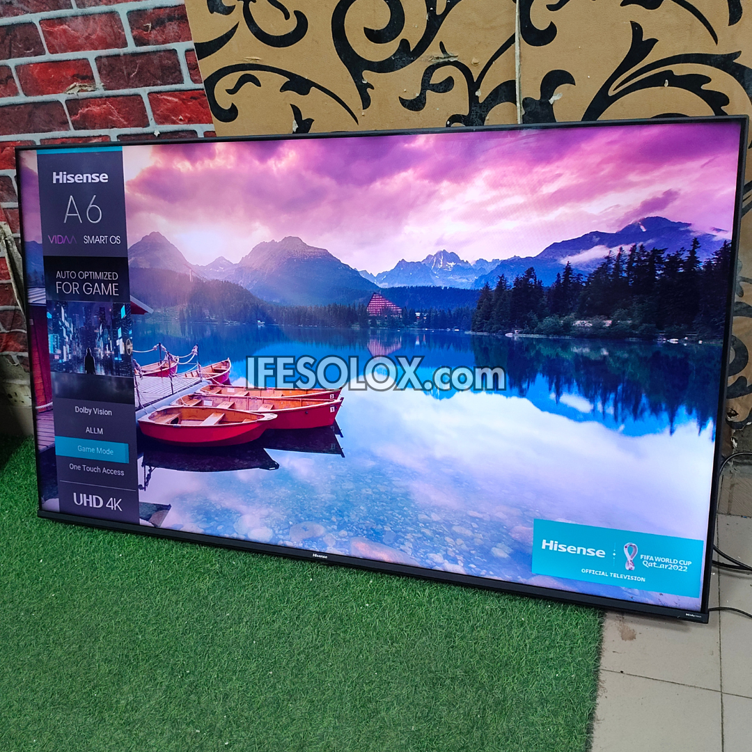 Hisense 58 inch 58A6G VIDAA Smart 4K UHD Frameless TV (Bluetooth, WiFi, Screen Mirroring, AirPlay) - Foreign Used
