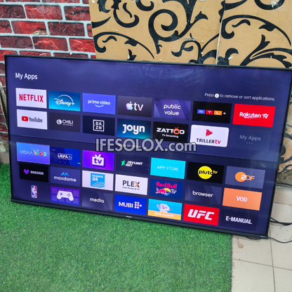 Hisense 58 inch 58A6G VIDAA Smart 4K UHD Frameless TV (Bluetooth, WiFi, Screen Mirroring, AirPlay) - Foreign Used