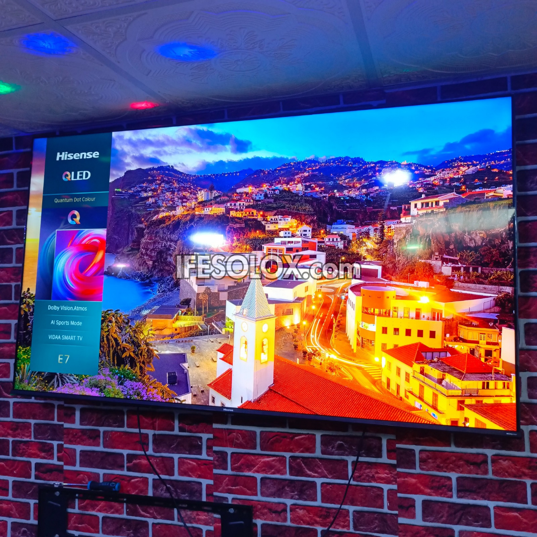 Hisense 65 inch QLED 65E7H Quantum Dot 4K HDR10+ Smart Frameless 2022 QLED TV - Foreign Used
