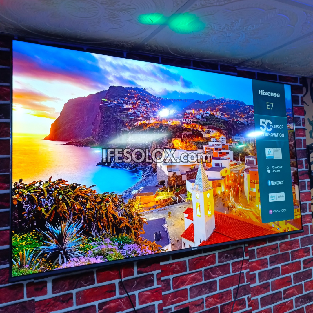 Hisense 65 inch QLED 65E7H Quantum Dot 4K HDR10+ Smart Frameless 2022 QLED TV - Foreign Used