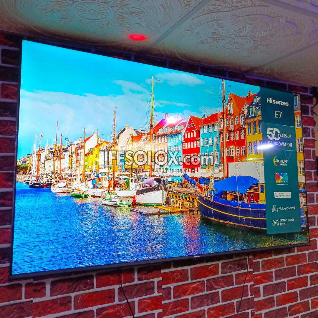 Hisense 65 inch QLED 65E7H Quantum Dot 4K HDR10+ Smart Frameless 2022 QLED TV - Foreign Used