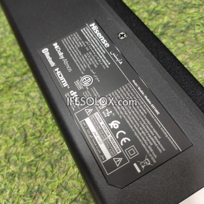 Hisense AX5100Q 5.1Ch 580W Bluetooth Sound Bar with Wireless Subwoofer + Dolby Atmos - Brand New