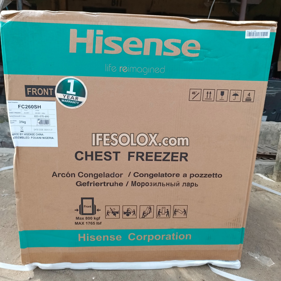 Hisense FC260SH 198L Fast Freeze Chest Freezer - Brand New