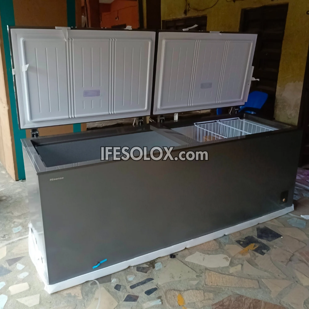 Hisense FC91DD 702L Congélateur coffre à double porte à congélation rapide - Tout neuf 