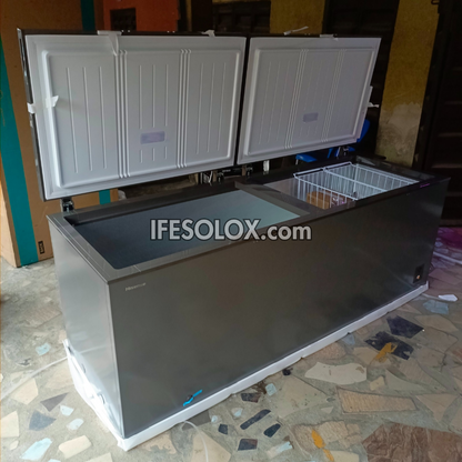 Hisense FC91DD 702L Congélateur coffre à double porte à congélation rapide - Tout neuf 