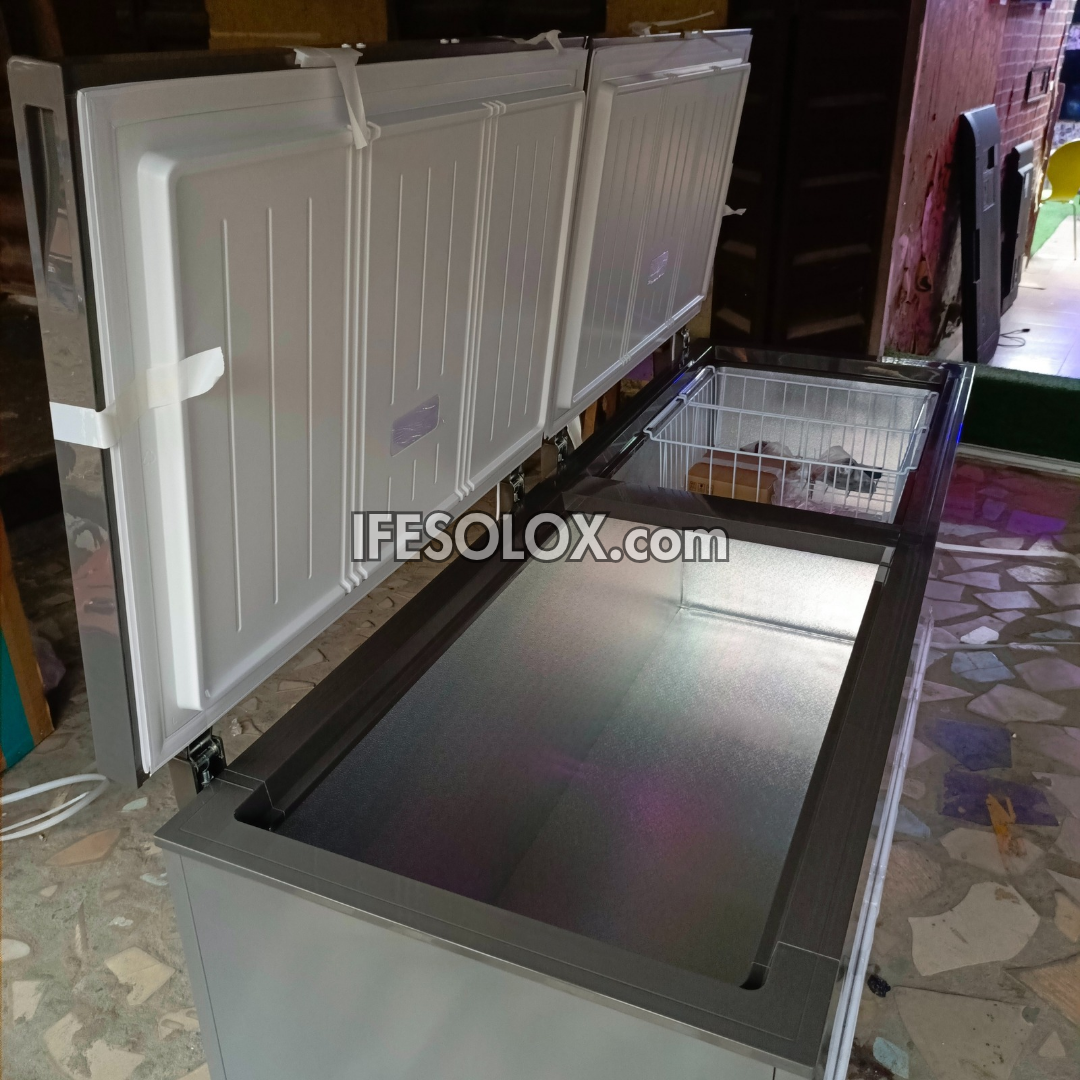 Hisense FC91DD 702L Congélateur coffre à double porte à congélation rapide - Tout neuf 