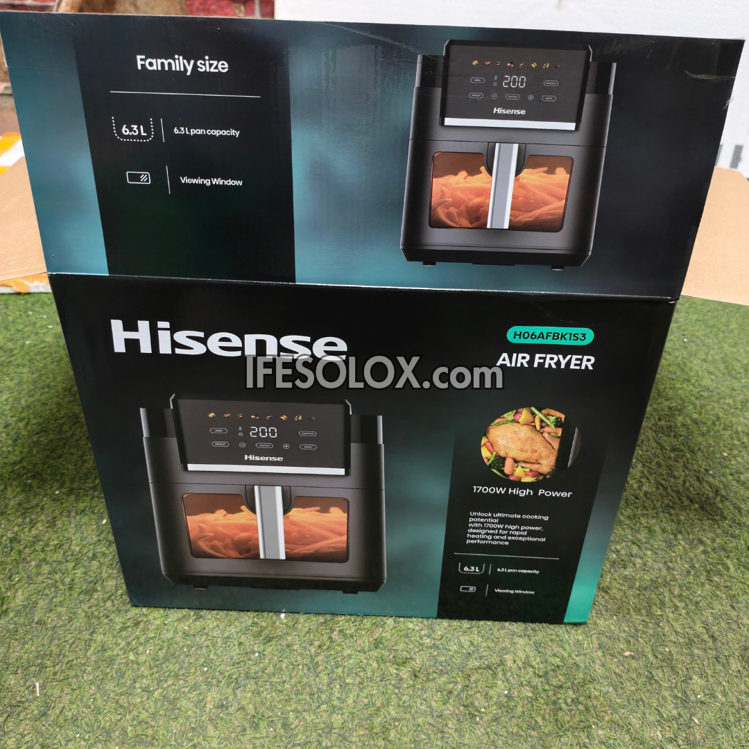 Hisense H06AFBK1S3 6.3Liters Air Fryer with 1700W, Multi-LED and 2 Years Warranty - Brand New