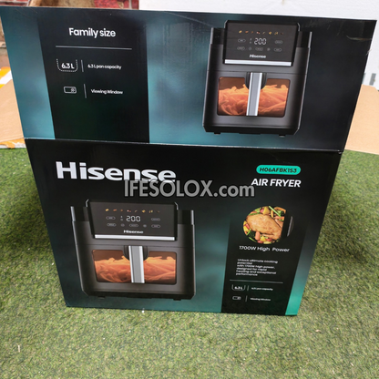 Hisense H06AFBK1S3 6.3Liters Air Fryer with 1700W, Multi-LED and 2 Years Warranty - Brand New