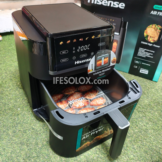 Hisense H06AFBK1S3 6.3Liters Air Fryer with 1700W, Multi-LED and 2 Years Warranty - Brand New