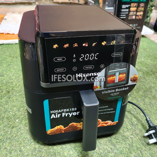 Hisense H06AFBK1S3 6.3Liters Air Fryer with 1700W, Multi-LED and 2 Years Warranty - Brand New