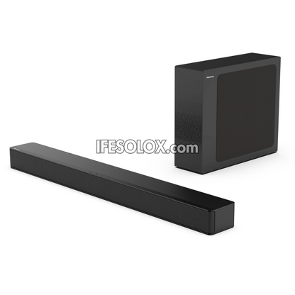 Hisense HS2100-FM 2.1Ch 240W Bluetooth Sound Bar with Wireless Subwoofer, FM Tuner & Dolby Atmos - Brand New