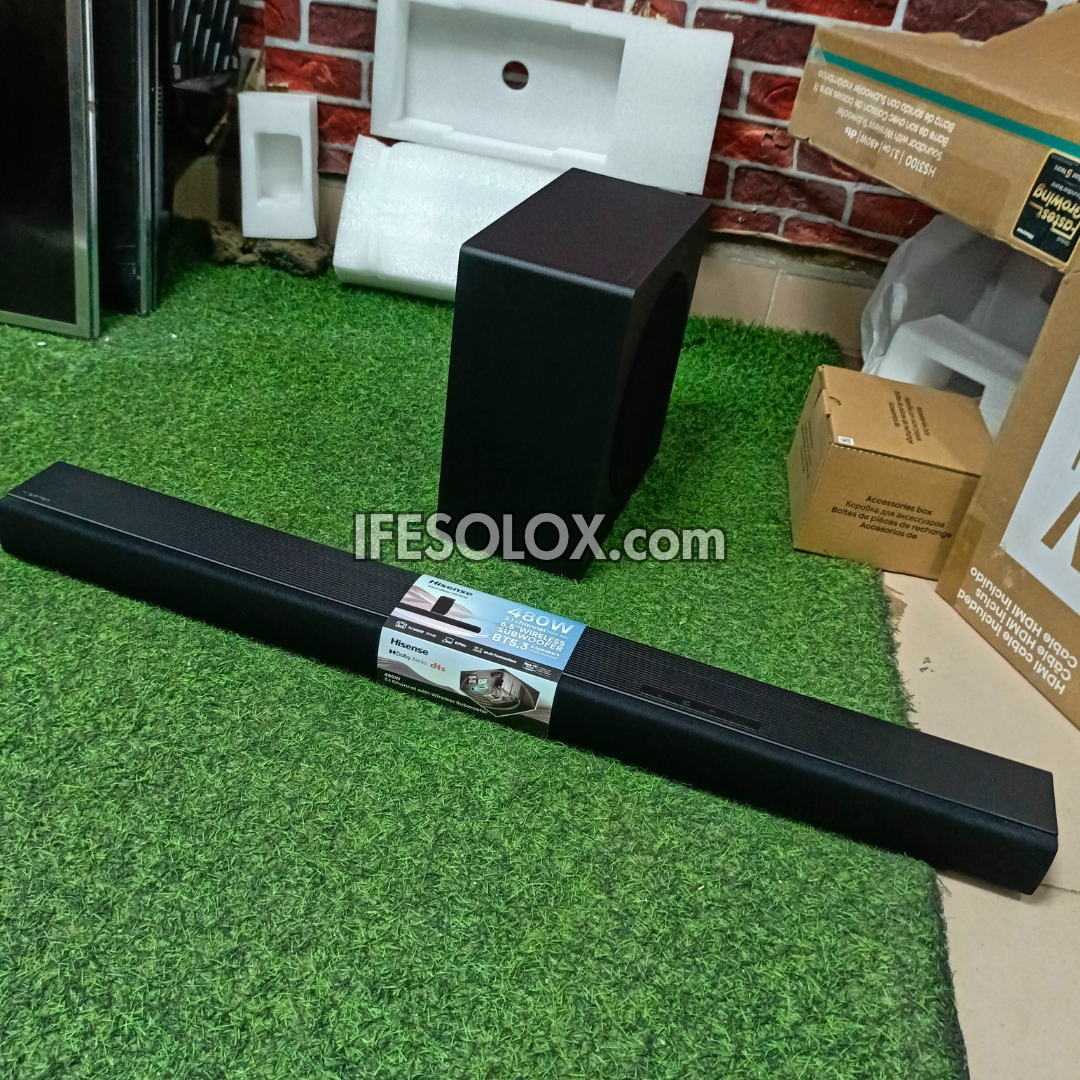 Hisense HS3100 3.1Ch 480W Bluetooth Sound Bar with Wireless Subwoofer - Brand New