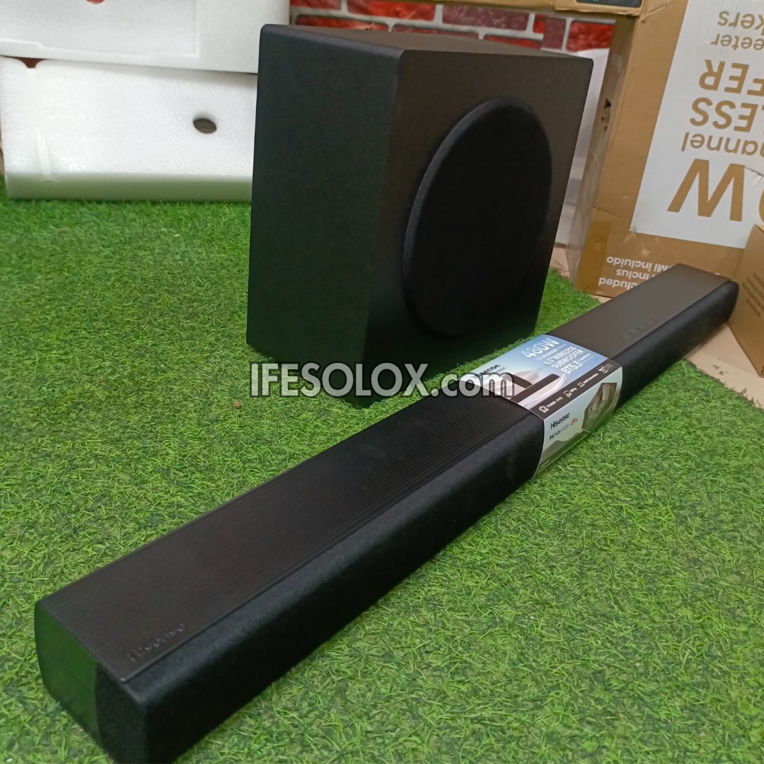 Hisense HS3100 3.1Ch 480W Bluetooth Sound Bar with Wireless Subwoofer - Brand New