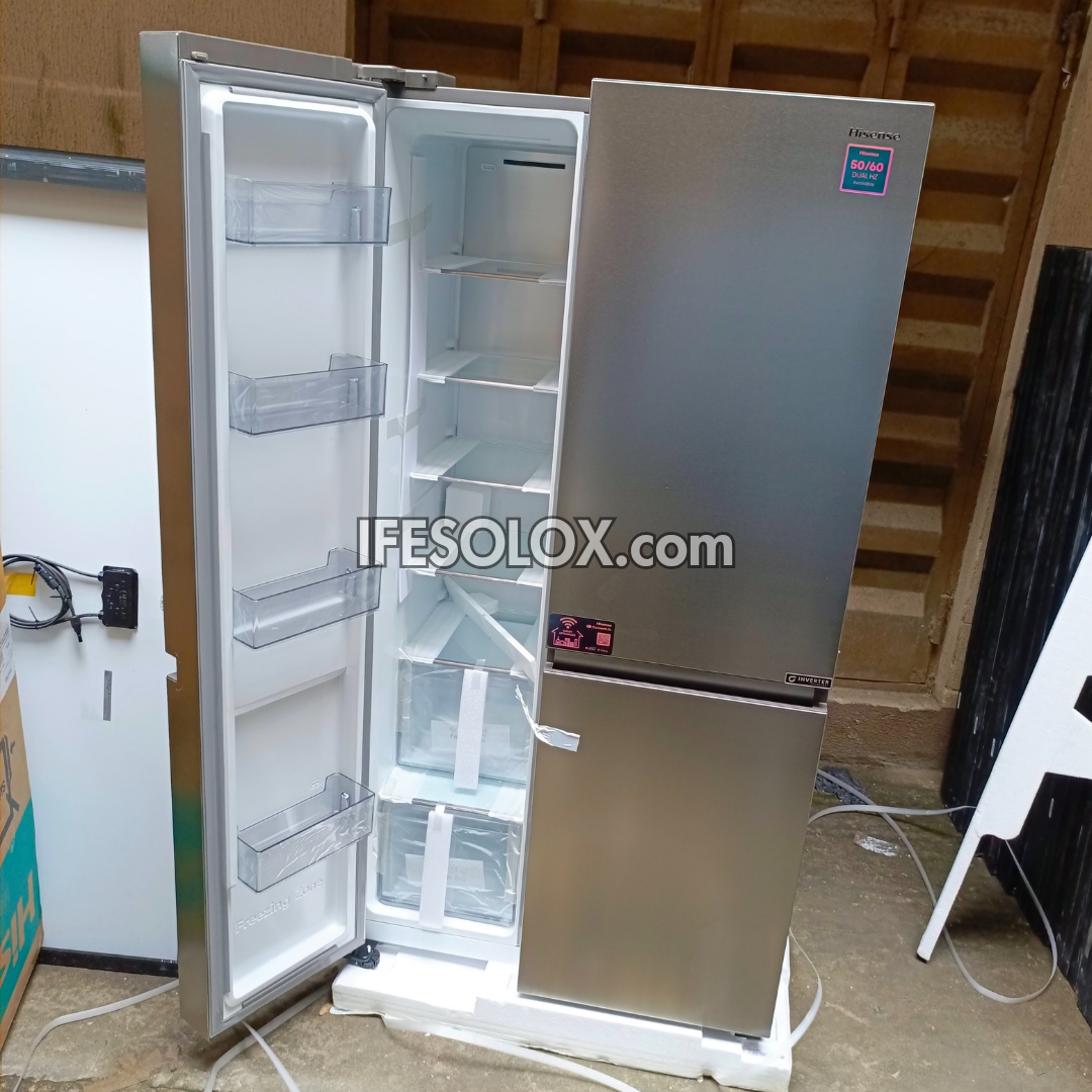 Hisense RC-87WS 634L Side by Side Refrigerator with Smart Inverter + 1 Year Warranty - Brand New