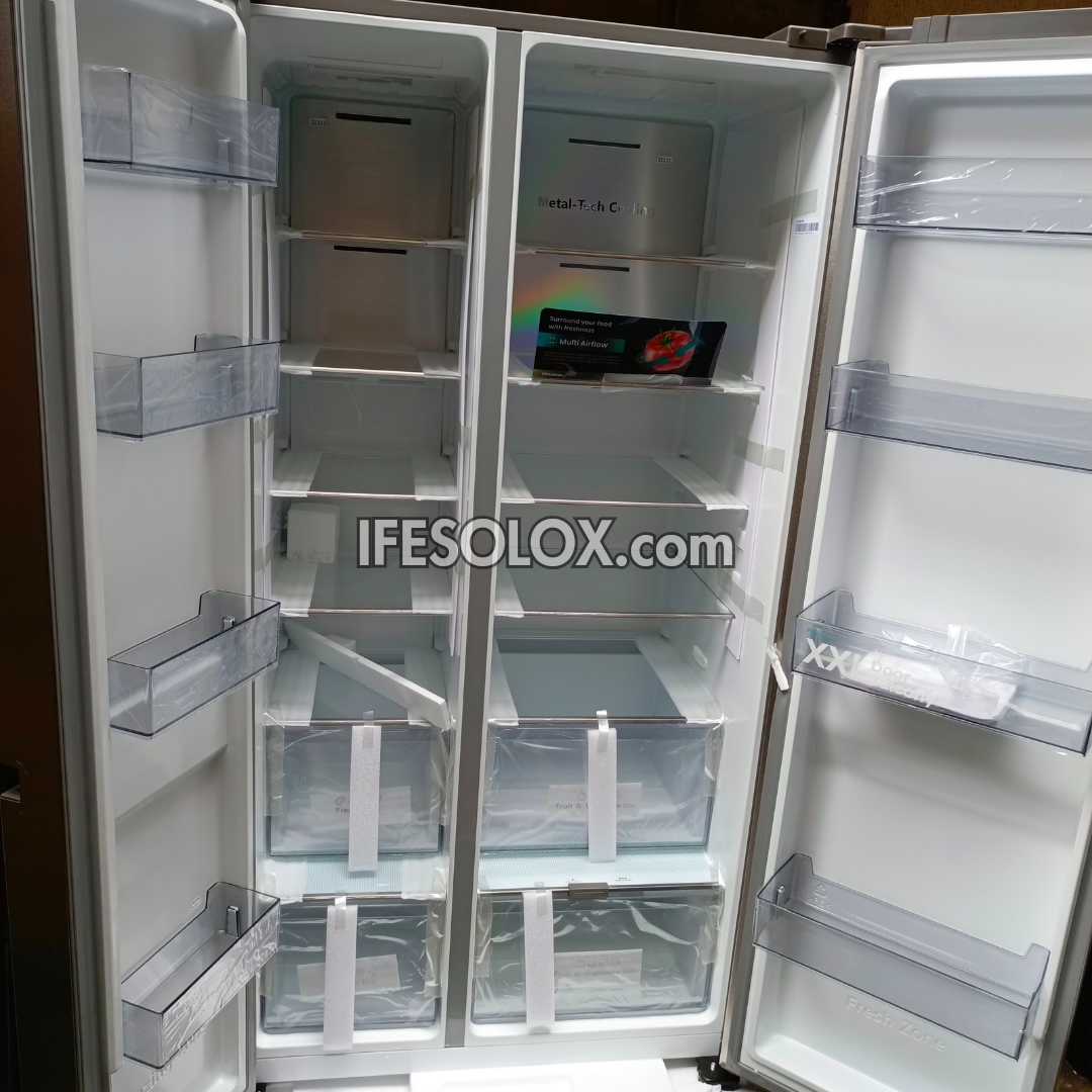 Hisense RC-87WS 634L Side by Side Refrigerator with Smart Inverter + 1 Year Warranty - Brand New