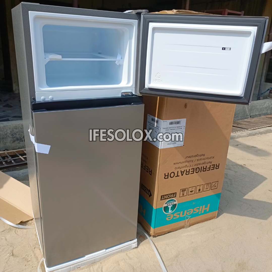 Réfrigérateur Hisense REF 172DR 124L Double Porte Congélateur Supérieur + Garantie 1 An - Neuf 