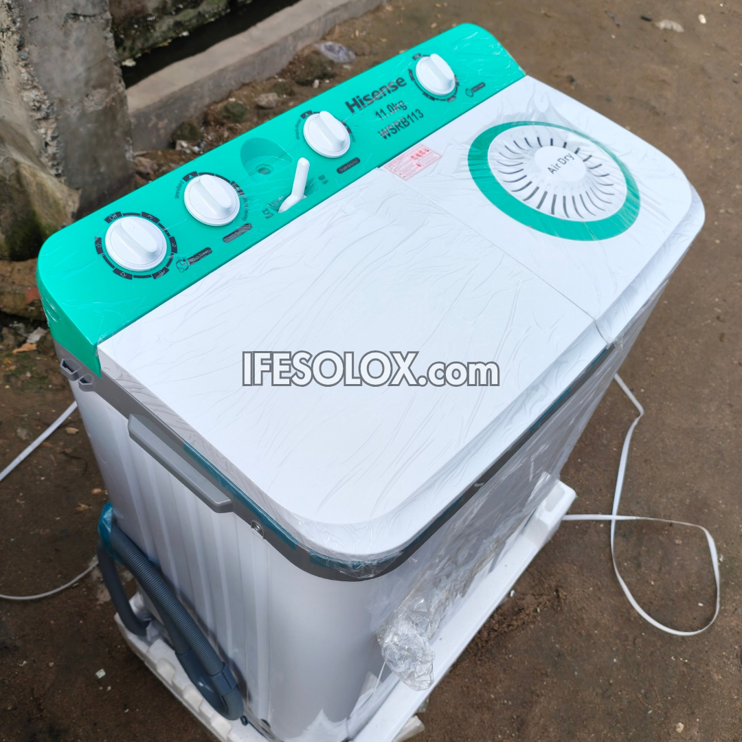 Hisense WSRB113 11kg Twin Tub Semi-automatic Top load Washing Machine + Spin Dryer - Brand New