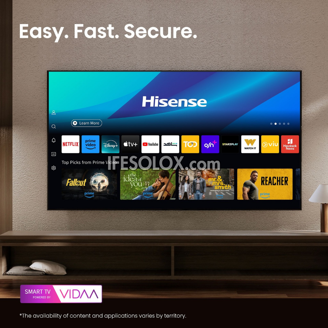 Hisense 32 Inch 32A4S VIDAA Smart Full HD LED Frameless TV app store
