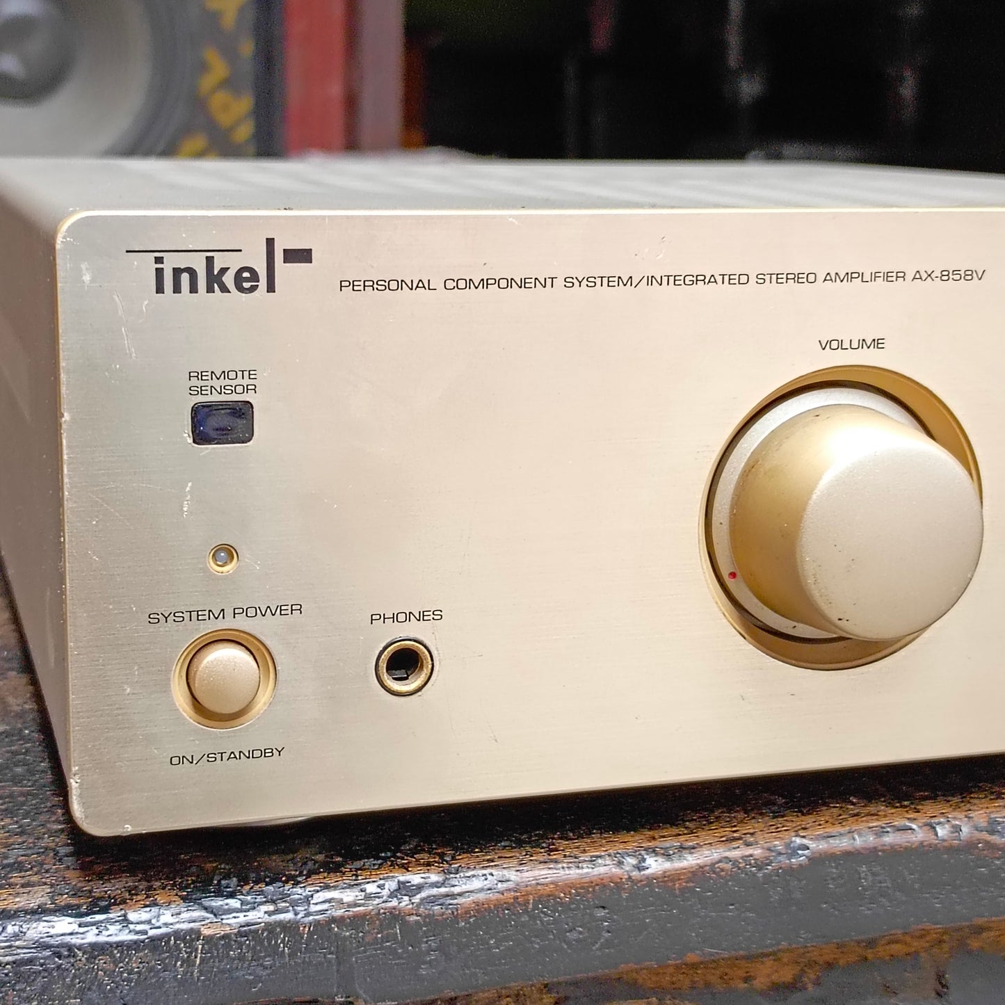 Inkel AX-858BV Integrated Stereo (2 Channel) Audio Amplifier with 4 Audio inputs - Foreign Used