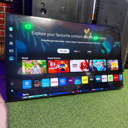 SAMSUNG 55 inch UE55CU7100 Series 2023 Crystal UHD 4K Smart Frameless TV (TV Plus, Bluetooth, Miracast, AirPlay) - Foreign Used