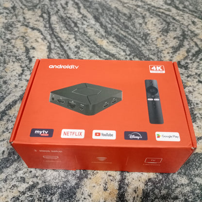 Q5 androidTV 2GB/8GB Android 10 Smart Box with Built-in Bluetooth, WiFi and Bluetooth Voice Control Remote