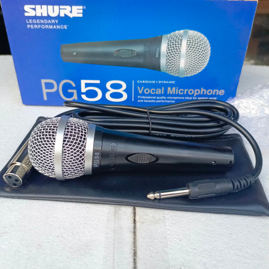 SHURE PG58 Cardioid Dynamic Vocal Microphone - Brand New
