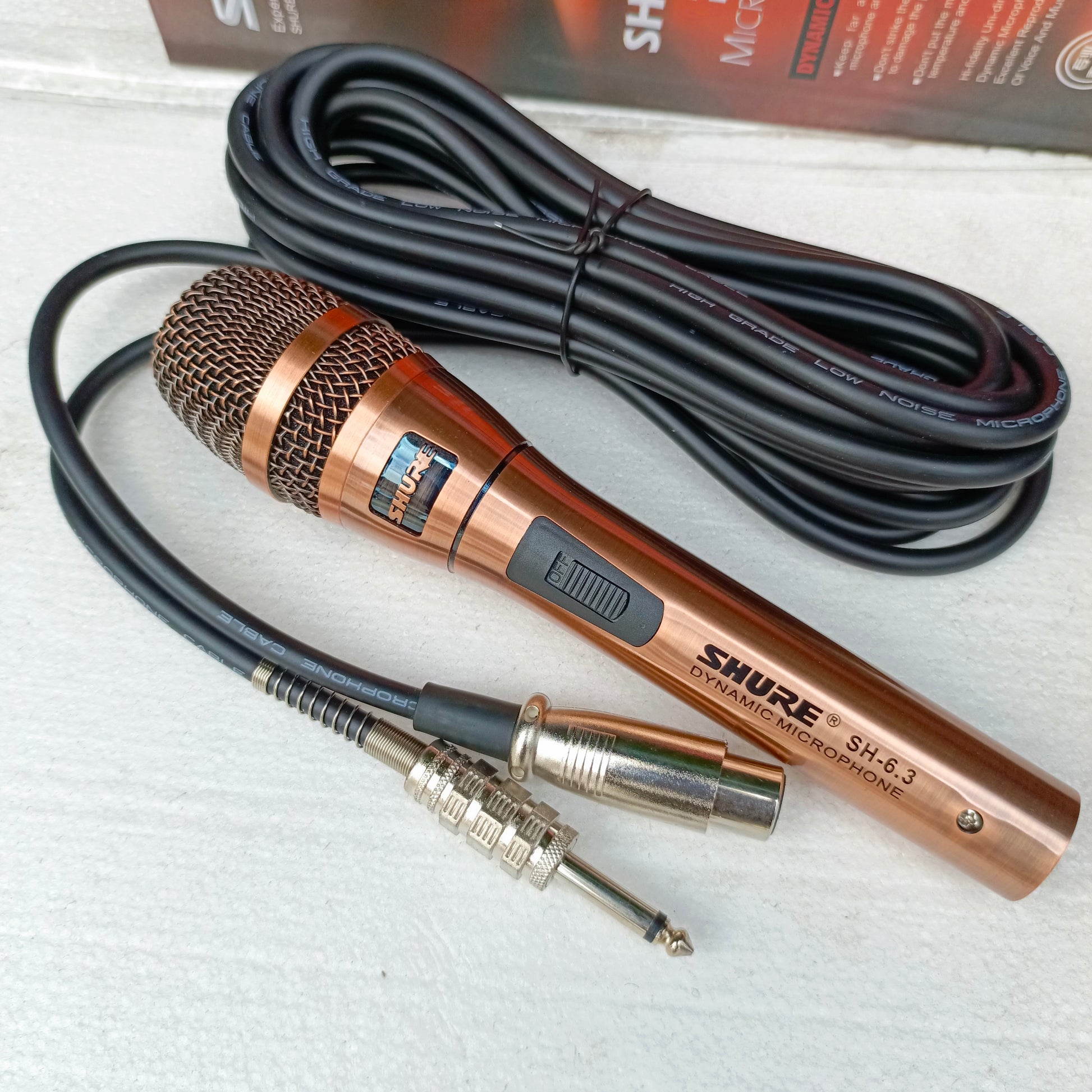 SHURE SH-6.3 Cardioid Dynamic Vocal Microphone - Brand New