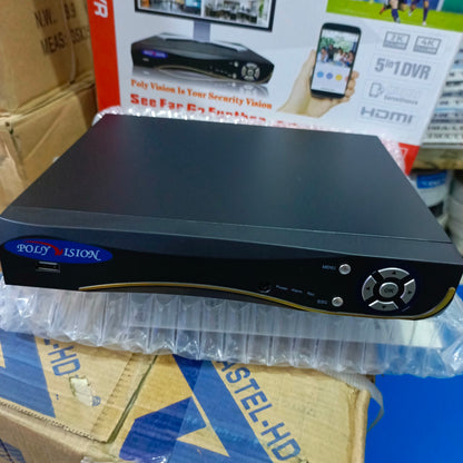 POLYVISION 8-Channel 5MP 5-in-1 High Definition DVR (Supports IP, AHD, CVI, HD, TVI cameras) - Brand New