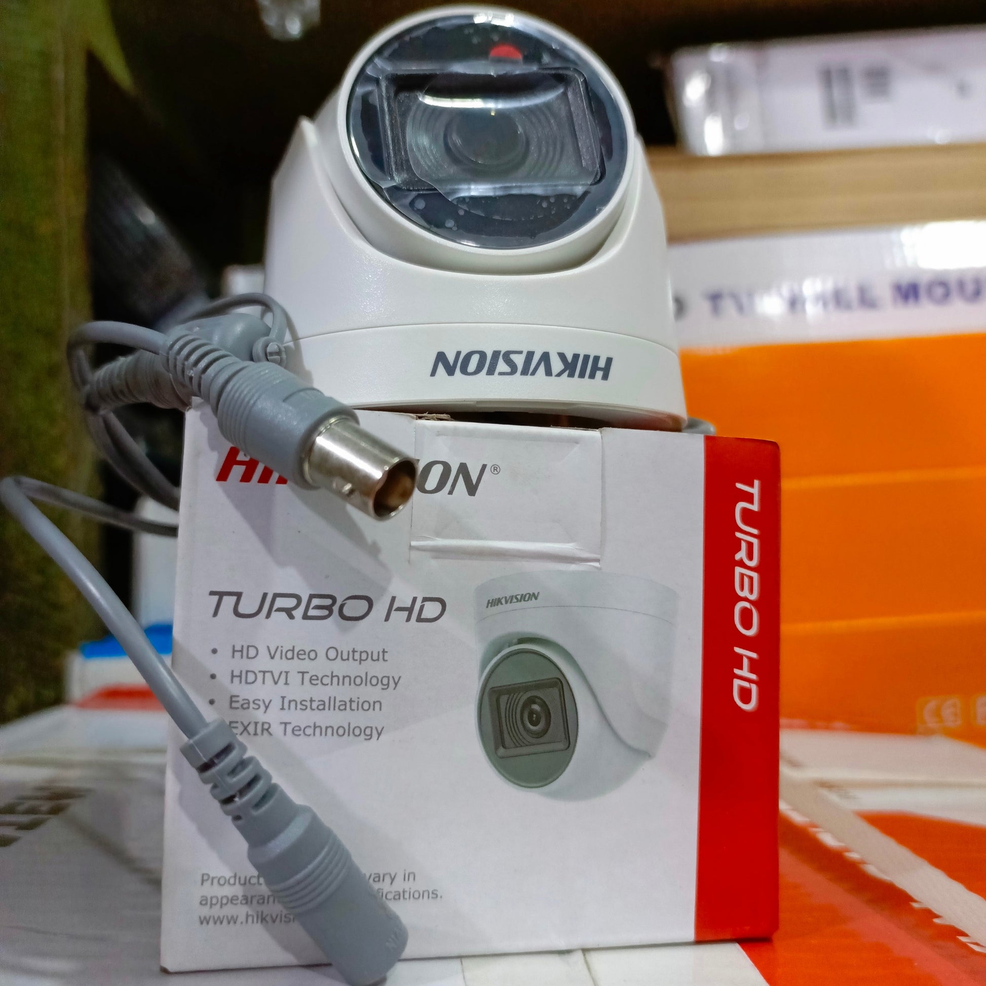 HIKVISION EXIR Turret HD-TVI Color Camera (2.8mm 2MP Lens) - Front View 