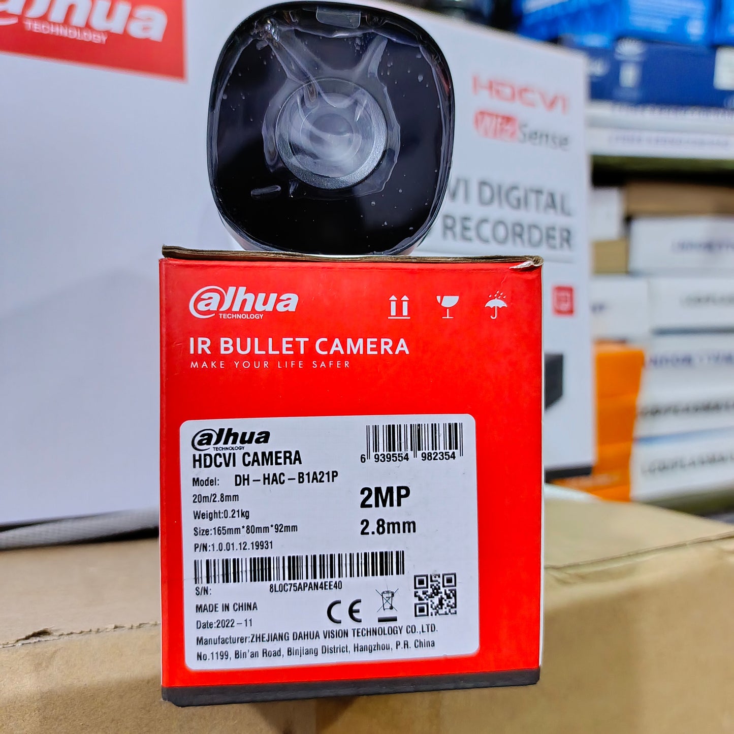Dahua IR Bullet HD-CVI Color Camera (2.8mm 2MP Lens) - Front View 