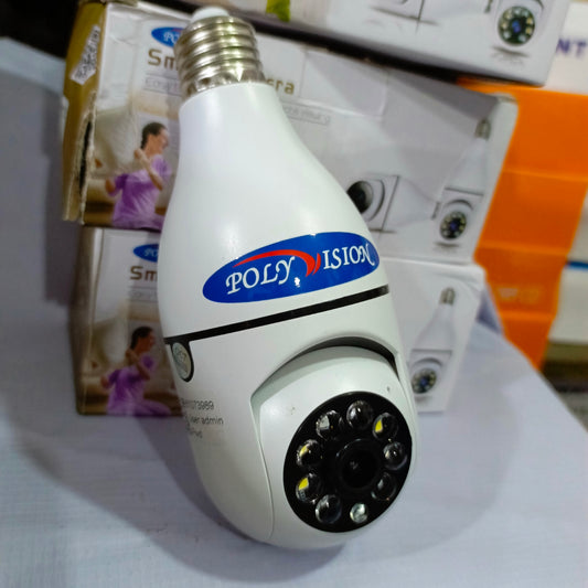 POLYVISION WiFi Smart IP Bulb Camera (3.66mm 2MP Lens) - Brand New 