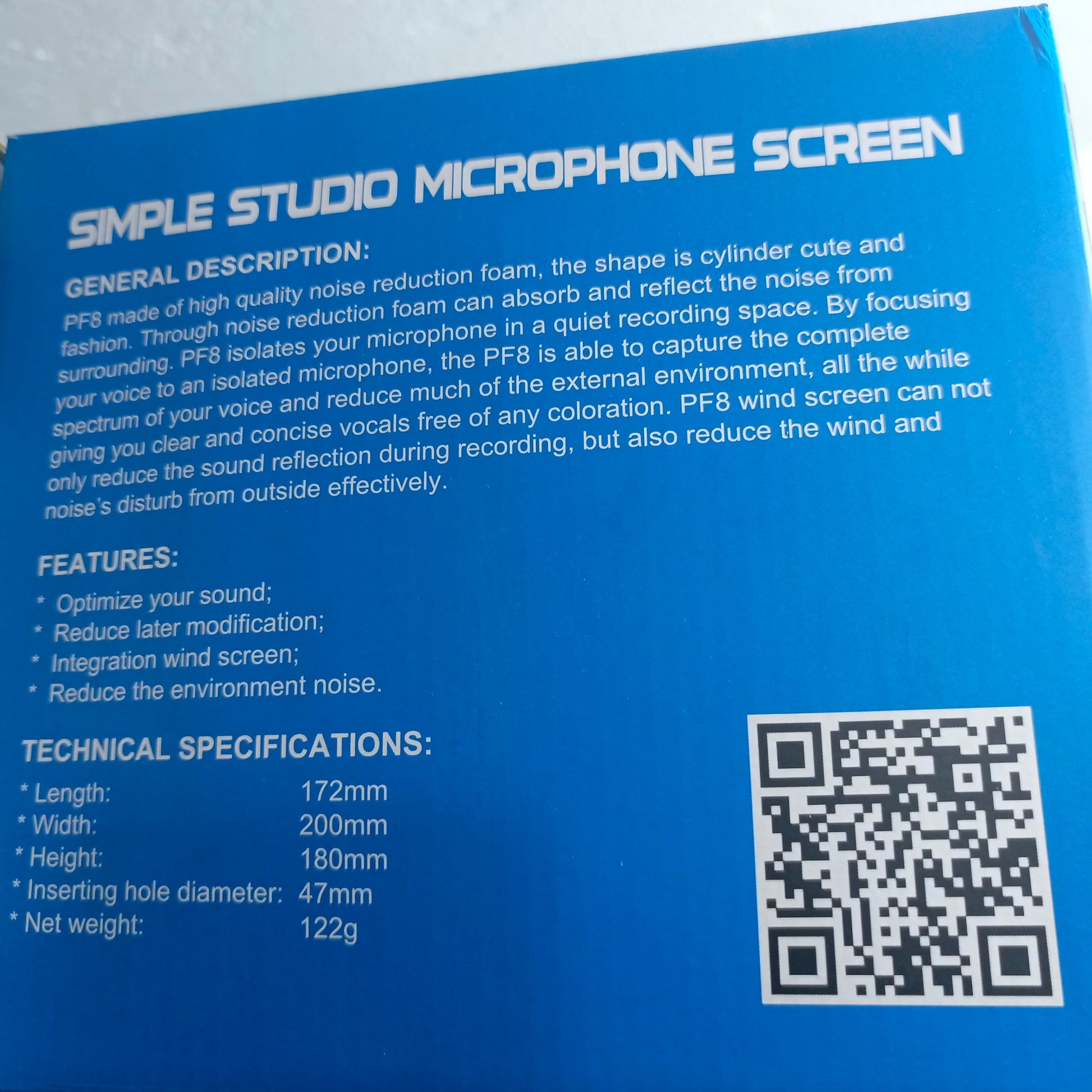 Alctron PF8 Studio Microphone Screen - Acoustic Sponge Soundproof Recording Filter