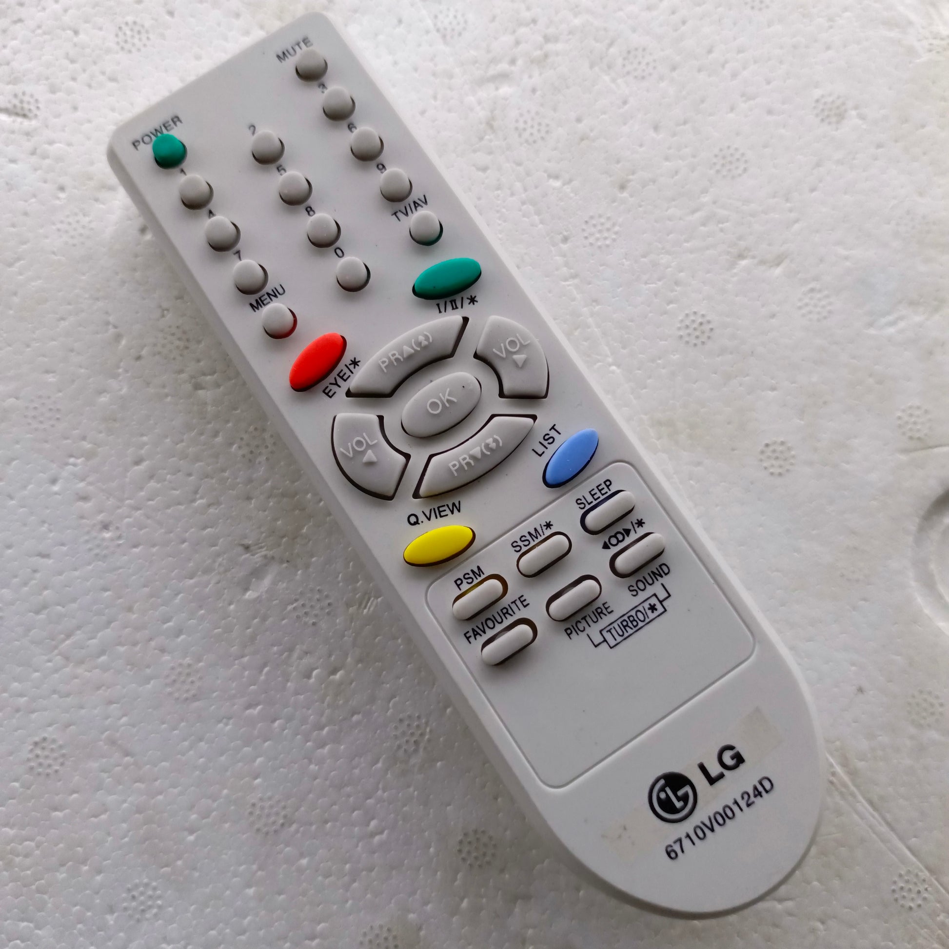 LG 6710V00124D TV Remote Control - Brand New 