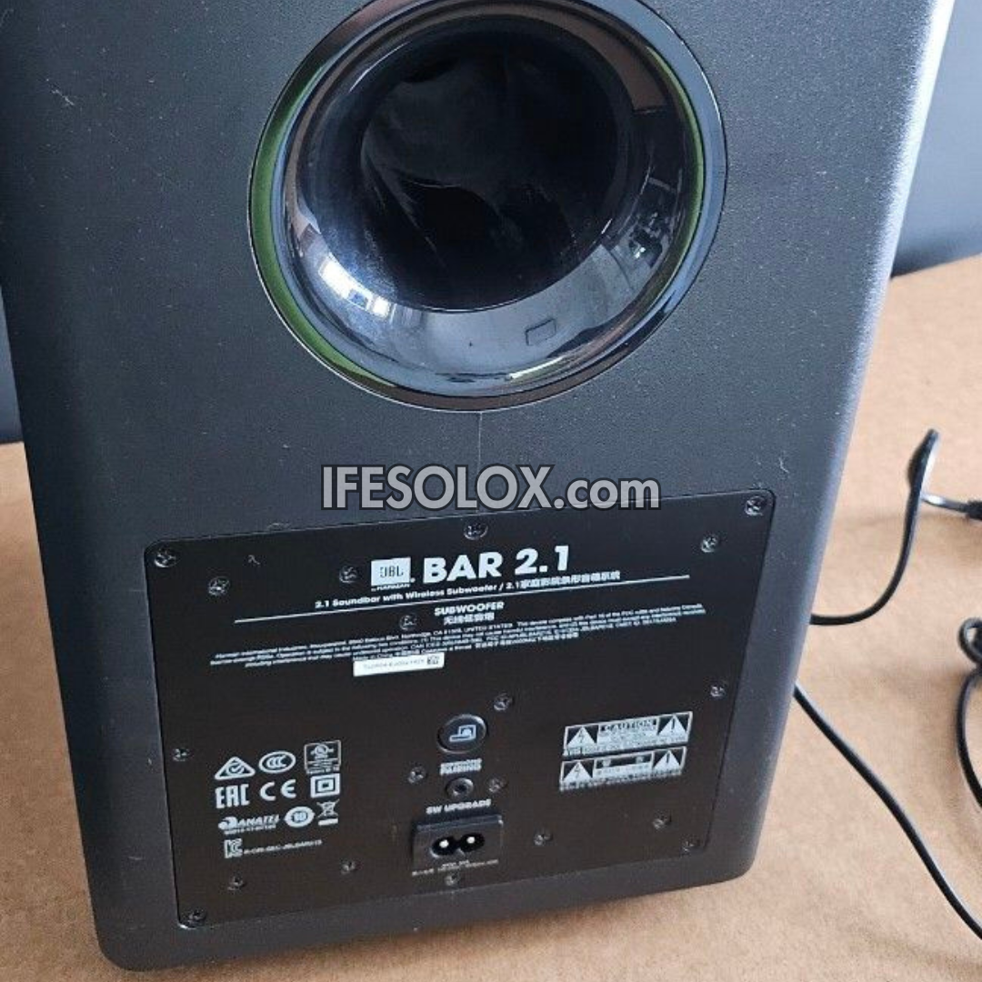 JBL Bar 2.1Ch 300W Bluetooth Deep Bass Sound Bar with Wireless Subwoofer with Dolby Digital Support - Foreign Used