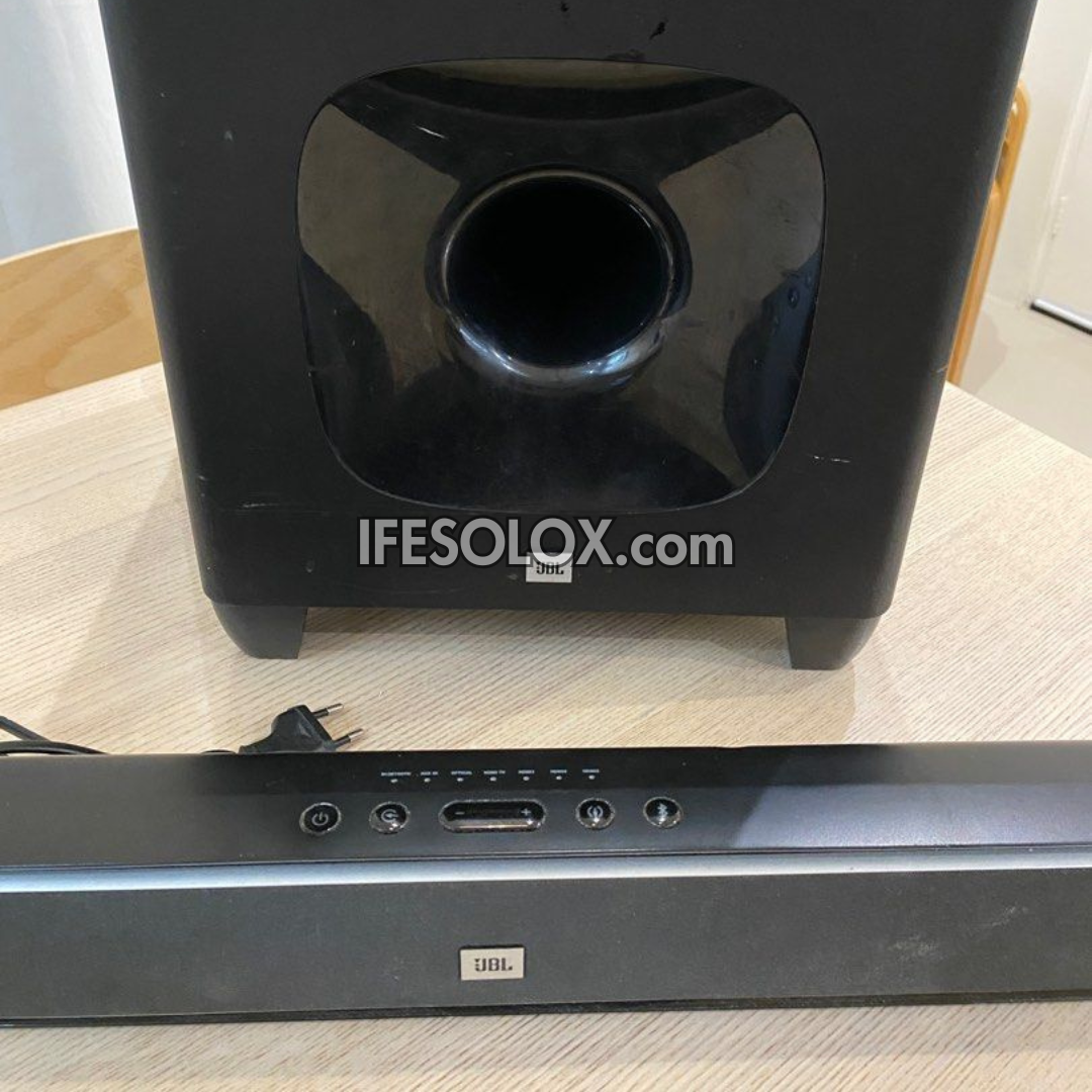 JBL SB400 Cinema 2.1Ch 320W Bluetooth Sound Bar with Wireless Subwoofer, by HARMAN - Foreign Used