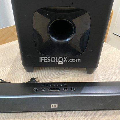 JBL SB400 Cinema 2.1Ch 320W Bluetooth Sound Bar with Wireless Subwoofer, by HARMAN - Foreign Used