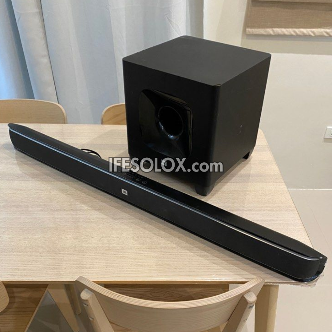 JBL SB400 Cinema 2.1Ch 320W Bluetooth Sound Bar with Wireless Subwoofer, by HARMAN - Foreign Used