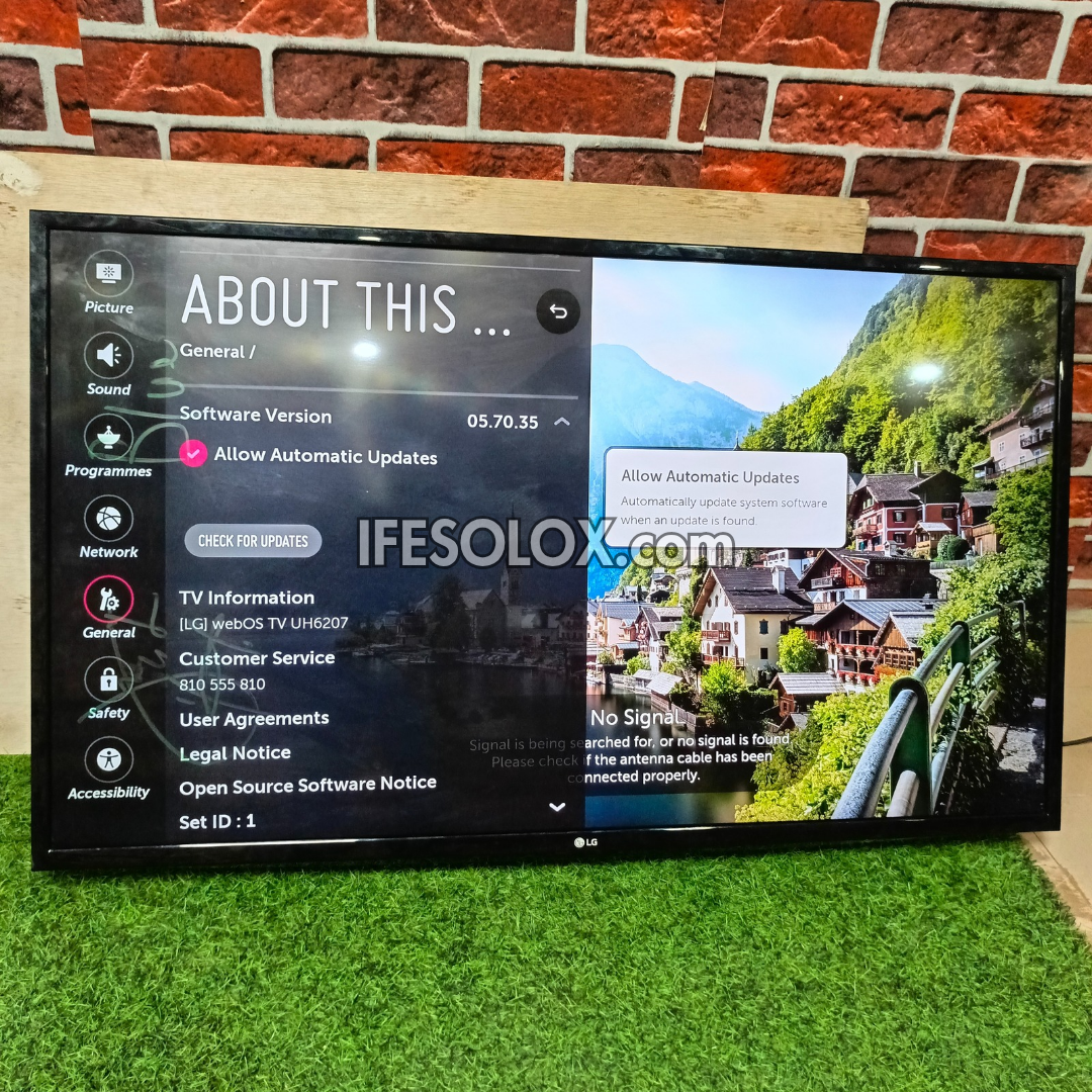 LG 43 Inch 43UH620V Series UHD 4K HDR webOS Smart TV (Built-in WiFi, Miracast) - UK Used
