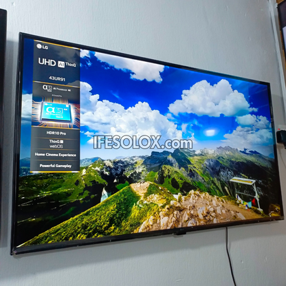LG 43 inch 43UR91 ThinQ AI webOS Smart 4K UHD 2023 Frameless TV LG 43 inch 43UR91 ThinQ AI webOS Smart 4K UHD 2023 Frameless TV