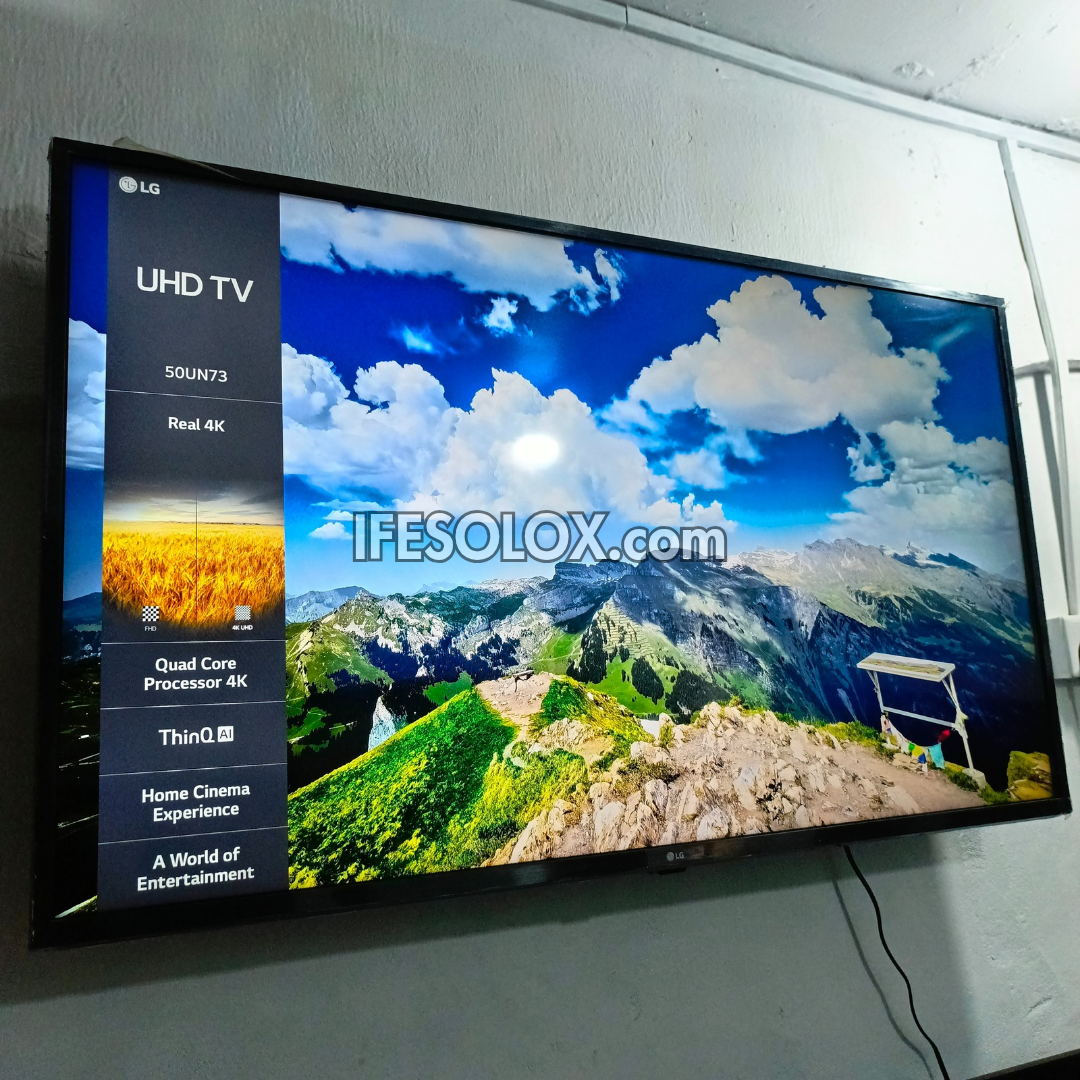 LG 50 Inch 50UN7000 Series Thinq AI webOS Smart 4K UHD Active HDR TV with Bluetooth, Miracast, Airplay 2 - UK Used